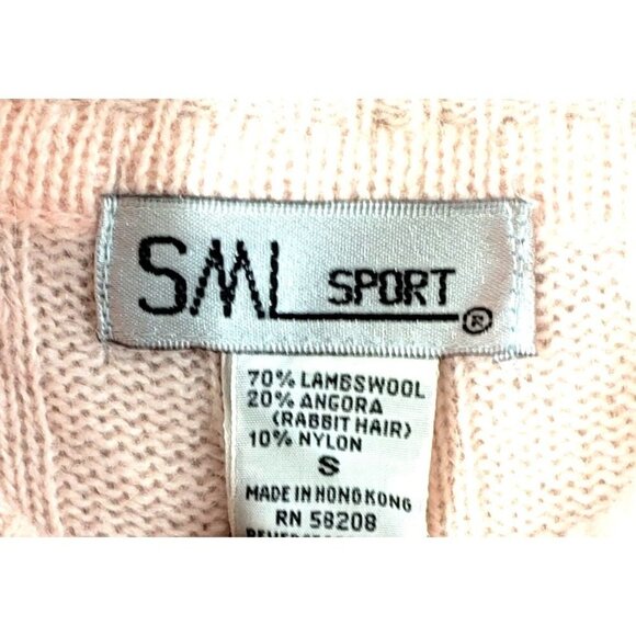 Vintage Sweater Womens Sz S Lambswool Angora Turtleneck SML Sport Y2K 90s 80s - Picture 9 of 9